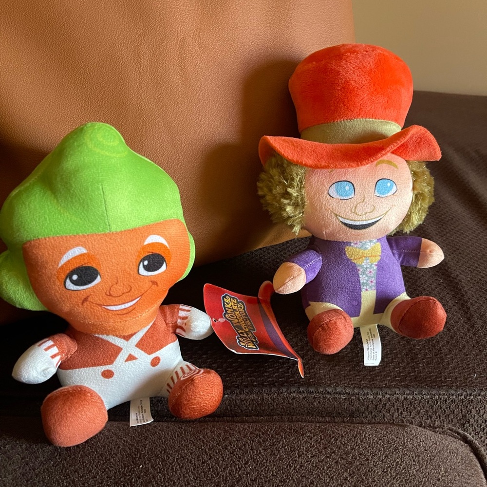 Toy Factory Plush Oompa Loompa and Willy Wonka Duo